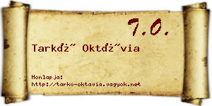 Tarkó Oktávia névjegykártya